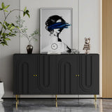 Luxe Black Arch-Detail Sideboard