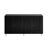 Luxe Black Arch-Detail Sideboard