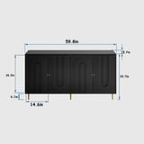 Luxe Black Arch-Detail Sideboard